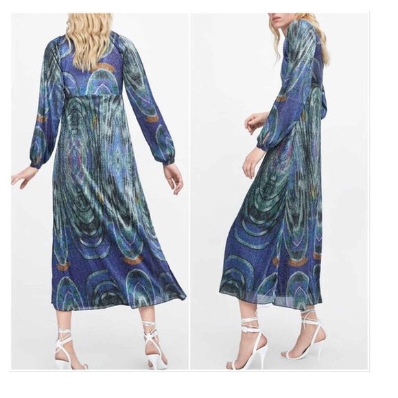 Zara Abstract Shimmer Dress - NWT, size S - Picture 2 of 7